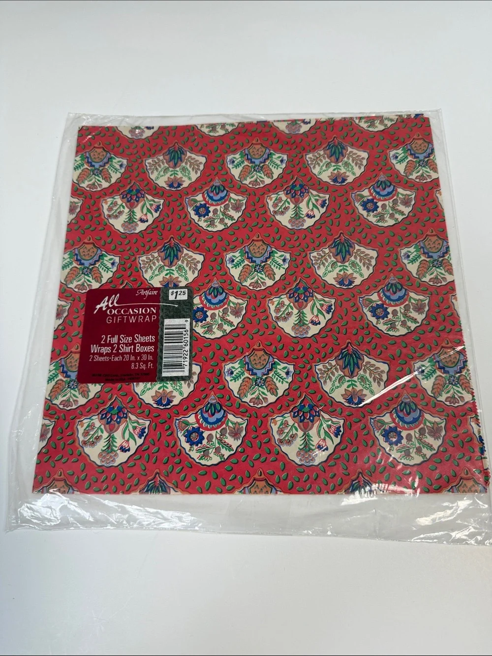Vintage Gift Wrap Paper Bundle Lot of 6 Assorted Wrapping Paper